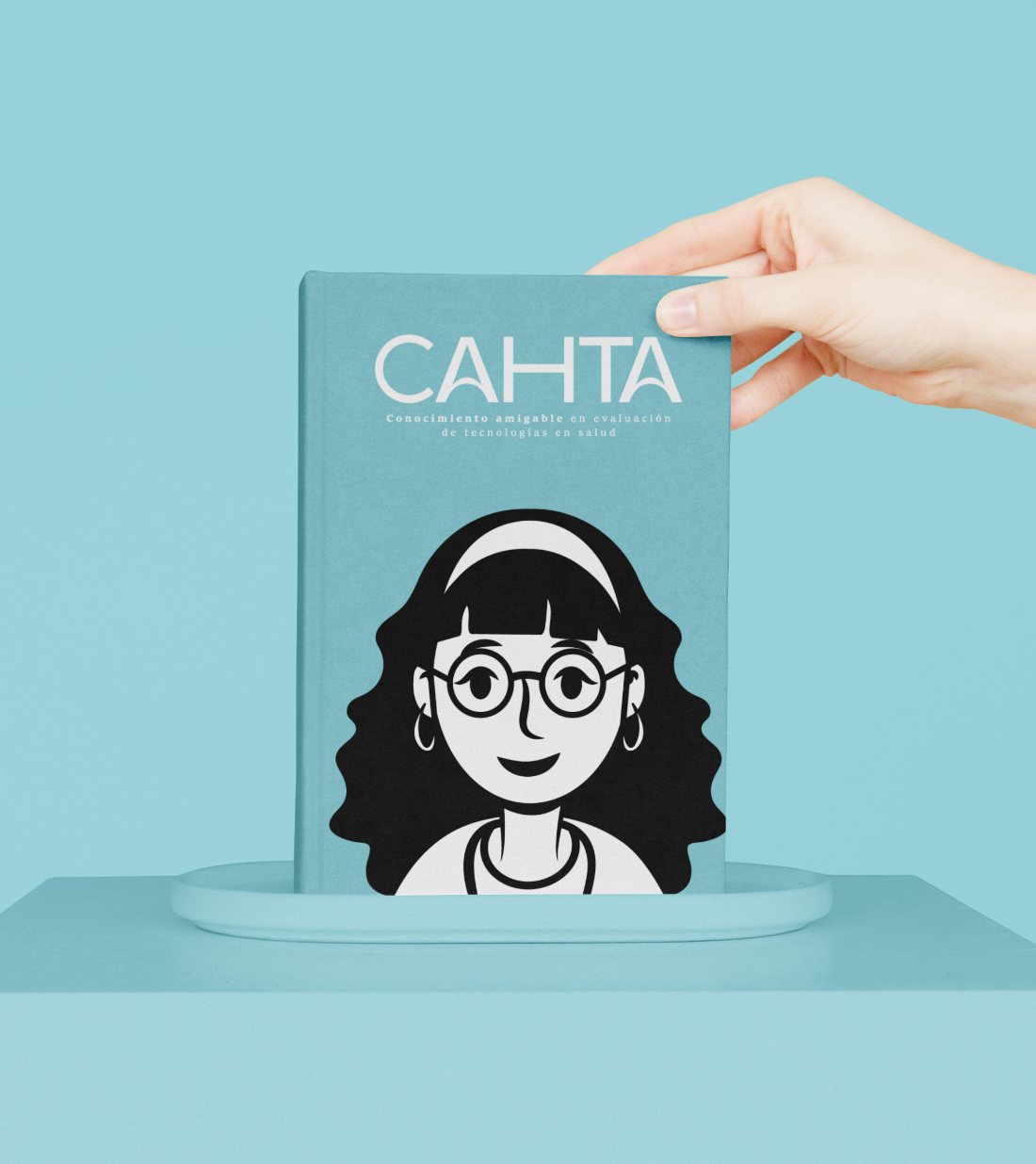 Cartilla azul de CAHTA con el personaje en la portada