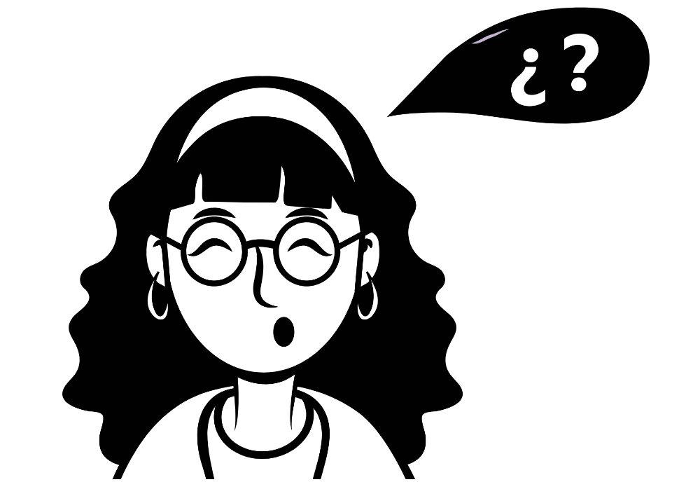 Personaje de CAHTA con gesto de pregunta