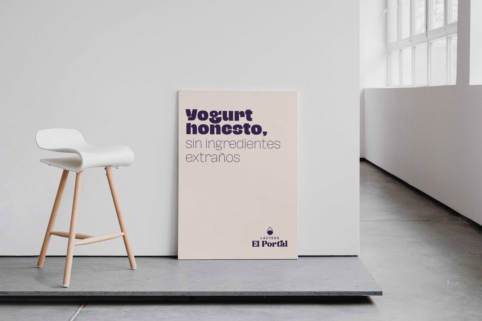 Afiche Yogurt honesto de Lácteos El Portal